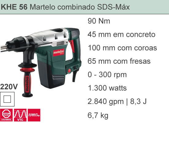 KHE 56 Martelo Combinado SDS Max