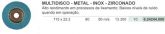 MD - Metal  Inox  Zircon - #(DxExFmm) - 115 x 22,2