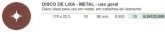 DL - Metal - uso geral - # 16 (DxExFmm) - 178 x 22,2