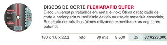 Flexirapid Super - #(DxExFmm) - 180 x 1,6 x 22,2
