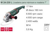 W 24 - 230 L - Lixadeira para Mármore e Madeira