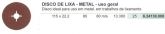 DL - Metal - uso geral - #80 (DxExFmm) - 115 x 22,2