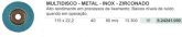 MD - Metal  Inox  Zircon - #(DxExFmm) - 115 x 22,2