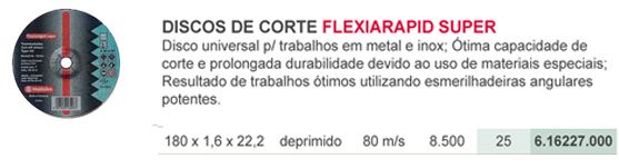 Flexirapid Super - #(DxExFmm) 180 x 1,6 x 22,2 - Deprimido