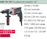 SBE 701 SP - Furadeira de Impacto 1/2