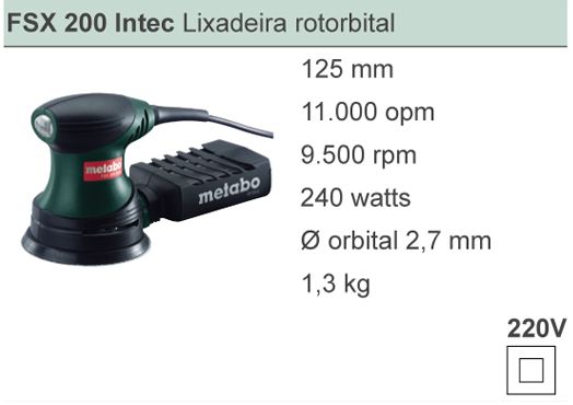 FSX 200 Intec - Lixadeira Rotorbital