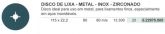 DL - Metal Inox Zirconado #80 (DxExFmm) - 115 x 22,2