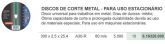 Metal (Uso Estac) - #(DxExFmm) - 300 x 2,5 x 25,4
