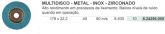 MD - Metal  Inox  Zircon - #(DxExFmm) - 178 x 22,2
