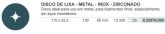 DL - Metal Inox Zirconado #100 (DxExFmm) - 115 x 22,2