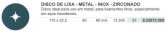 DL - Metal Inox Zirconado #50 (DxExFmm) - 115 x 22,2